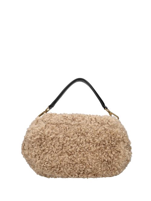 Borsa in tessuto LA CARRIE | TEDDY MED.HAND BAGBEIGE-NERO